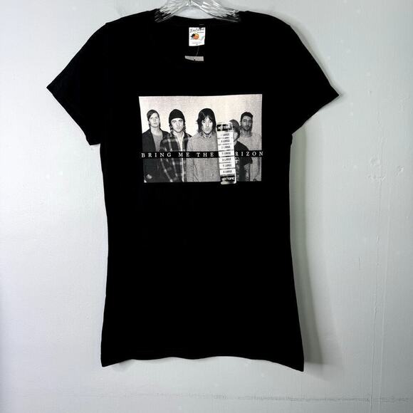 Hot Topic Bring Me The Horizon Black and White Group Shot T-Shirt Juniors' Sz XL - Picture 4 of 11